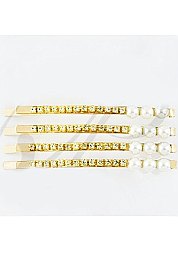 Pack of 12 Cute 4pc Pearl Accent Hair Pin