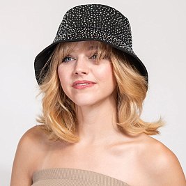 CRYSTAL STUDDED BUCKET HAT