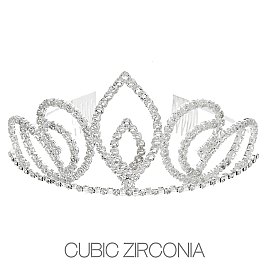 LAYERED LEAF BRIDAL PAGEANT TIARA
