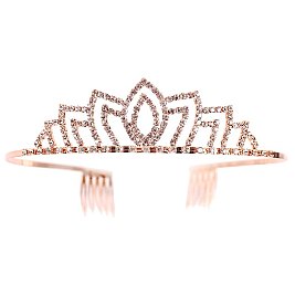 ELEGANT LOTUS BLOSSOM RHINESTONE TIARA SLHTY8738