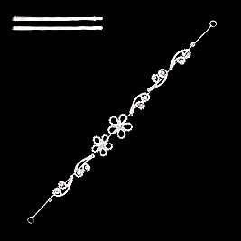 RHINESTONE DOUBLE DAISY HAIR VINE W/GEMS SLHWH2074