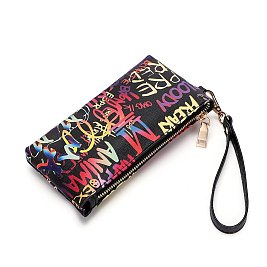 Graffiti Tasseled Clutch Wallet