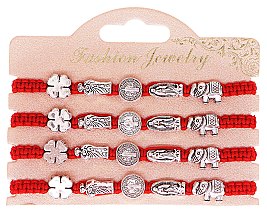 Pack of 4 Red String Protection Bracelet S. MARY