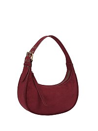 Faux Suede Shoulder Bag