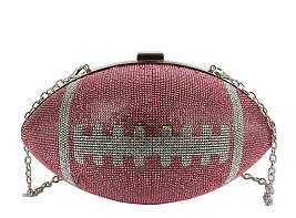 Rhinestone Bling Football Clutch