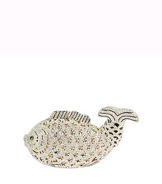 Rhinestone Fish Clutch Evening Bag