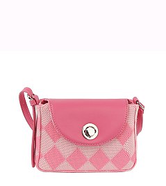 Argyle Check Flap Crossbody Bag