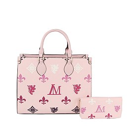 2 IN 1 MONOGRAM CLASSIC TOTE WITH MATCHING PURSE