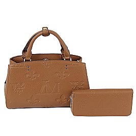 Embossed Monogram 2-in-1 Satchel
