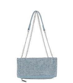 Rhinestone Covered Denim Satchel