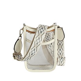 Fashion Guitar Strap See Thru Mini Crossbody Bag
