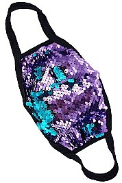 PACK OF 12 CHIC ASSORTED COLOR MAGIC SEQUIN MASK