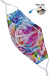 PACK OF 12 FASHION ASSORTED COLOR PEACE AND LOVE PRINT