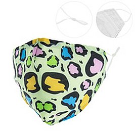 LEOPARD PRINT UNISEX MASK W/ FILTER POCKET