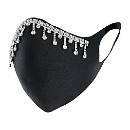 FASHIONABLE RHINESTONE MASK W/ COMFORTABLE EARLOOP