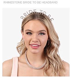 LOVELY CRYSTAL RHINESTONE " BRIDE TO BE" HEADBAND BACHELORETTE PARTY ORNAMENT