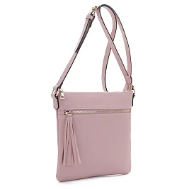 Multi Pocket Slim Zipper Crossbody