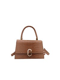Croc Alligator Flap Satchel