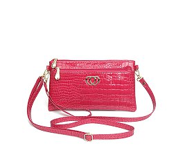 Croc Alligator Clutch Crossbody Bag