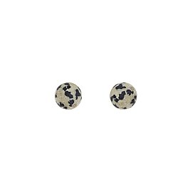 Trendy Gold/black Semi Precious Ball Stud Earring SLNEM0403