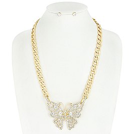 Trendy Butterfly Pendant Chain Necklack