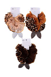 Pack of 12 (pieces) Assorted Leopard Scrunchie