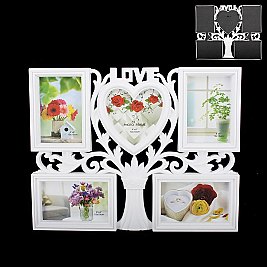 DECORATIVE PHOTO FRAME WITH "LOVE" ON TOP 5-4 X 6 SLPIC911
