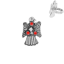 Stylish Western Thunderbird Turquoise Stretch Ring