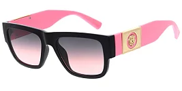 Pack of 12 Assorted Color Oversized Square Shades With Gold Tiger Emblem