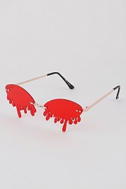 Pack of 12 Multicolor Blood Drop Sunglasses