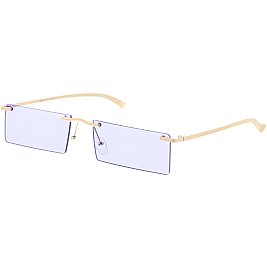 Pack of 12 Trendy Rimless Rectangular Sunglasses