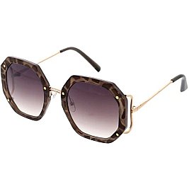 Pack of 12 Assorted Color Fashion Octagonal Sunglasses