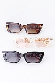 Pack of 12 Link Chain Box Cat eye Sunglasses