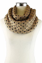 Pack of (12 Pieces) Asssorted Colors Stylish Heart Pattern Mohair Infinity Scarves FM-SCF5000