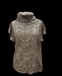 Cowl Neck Chrochet Sleaveless Cape