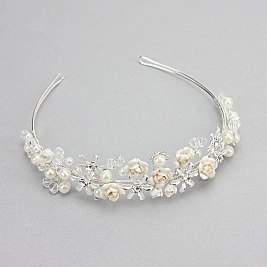 STYLISH ROSETTES IN BLOOM BRIDAL HEADBAND SLW1203
