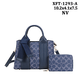 Multi-Compartment Tote / Satchel navy
