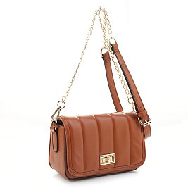 Chevron Quilted Turn Lock Crossbody