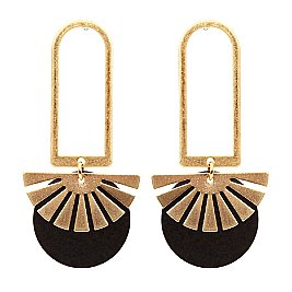 Stylish Color-coated Metal Geometric Antique Post Earrings MH-XE2294