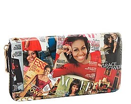 Magazin Print Zippered Wallet