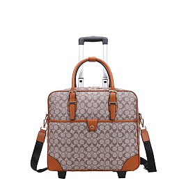 Oval Print Rolling Travel Bag