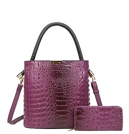 purple croc handbags wholesale