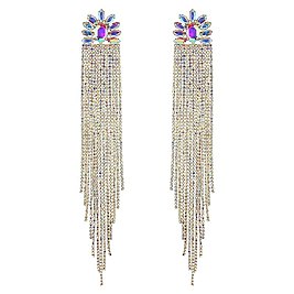 Trendy Waterfall Rhinestone Earrings
