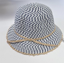Beach Bow Tie Bucket Straw Hat