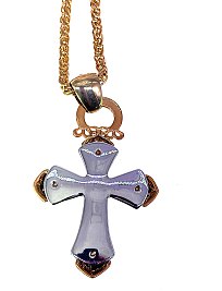 Bold Cross necklace with Long chain