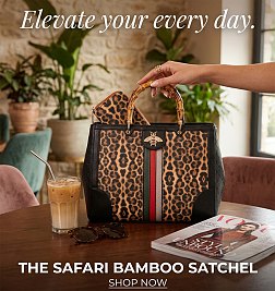 Leopard Bamboo Handle Large Stachel 