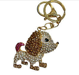 Rhinestone Multicolored Crystal Cute Pendant Charm Keychain with Lobster Clip