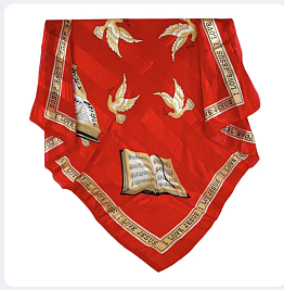 Holy Bible I Love Jesus Christian Logo Print Scarf