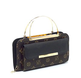 Monogrammed Round Top Handle Crossbody Bag Clutch Wallet wholesale