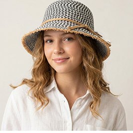  Tie Bucket Straw Hat